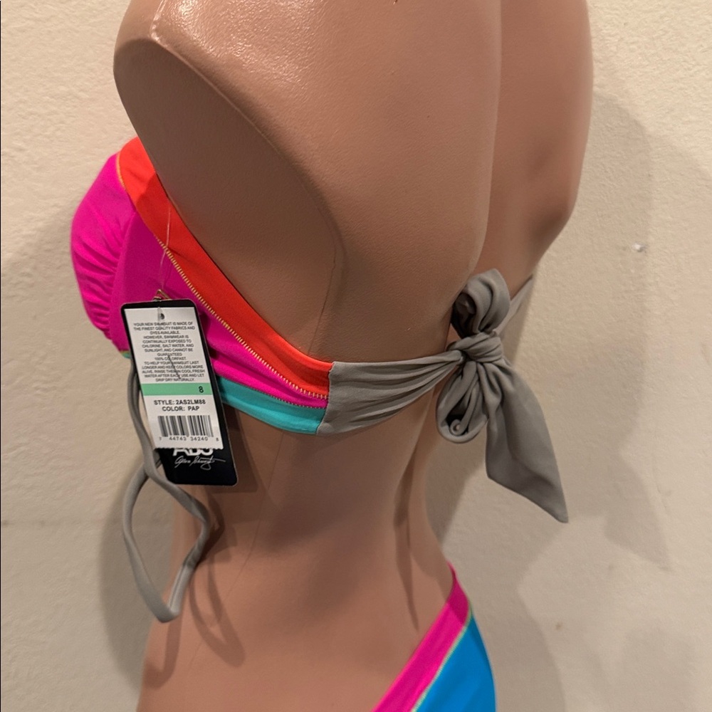 NWT ABS by Allen Schwartz bandeau bikini set size 8 - Picture 4 of 6